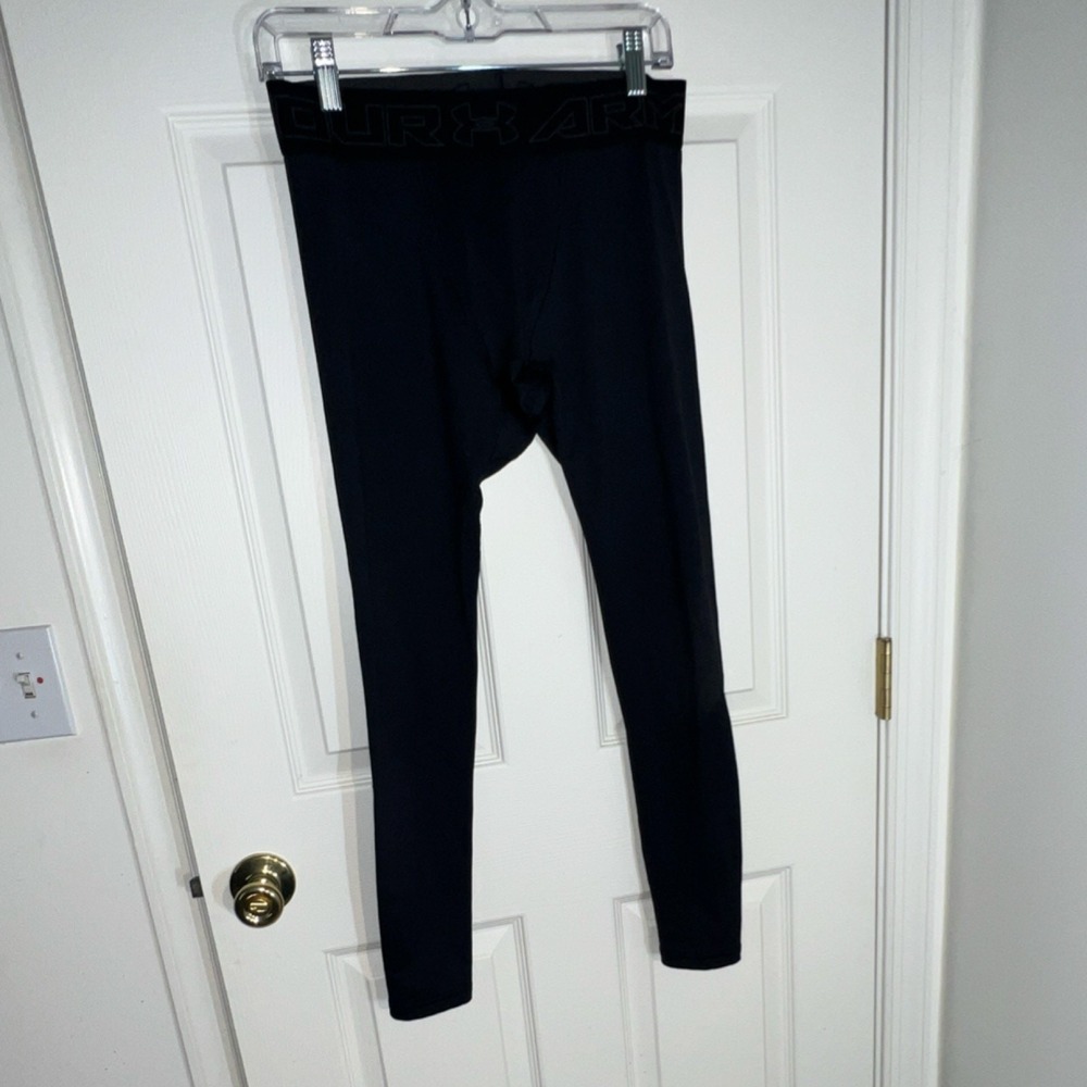 Under Armour ColdGear Men's Black Compression Pants Size L Athletic Skinny Leg